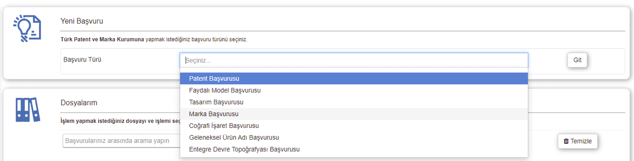 Marka Başvurusu Oluşturma